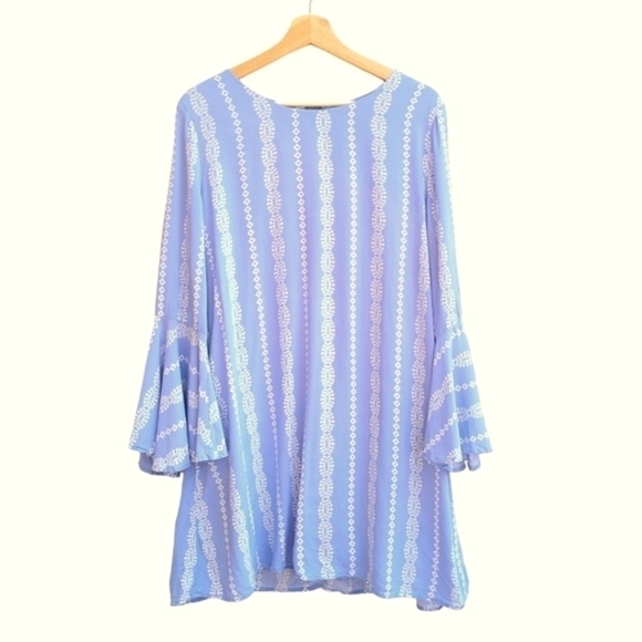 miami Dresses & Skirts - Miami Mini Shift Dress with Bell Sleeves and Back Tie